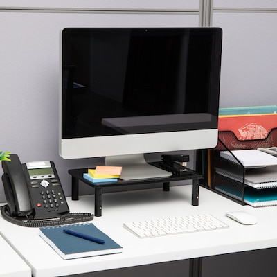 Mind Reader Rectangle Monitor Stand, Ventilated Metal for Computer, Laptop,Monitor, Black (4LEGMET-BLK)