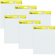 Post-it Super Sticky Wall Easel Pad, 25 x 30, Grid Lined, 30 Sheets/Pad, 6 Pads/Pack (560 VAD 6PK)