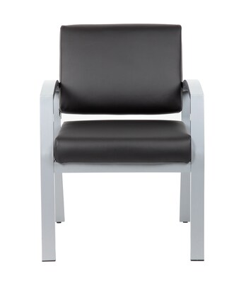 Boss Conrad Vinyl Guest Chair, Black (BR8111S-AM-BK)