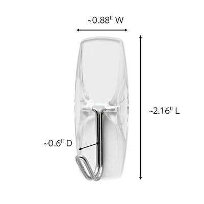 Command Clear Medium Wire Hook Value Pack, 6-Command Hooks, 8-Command Strips (17065CLR-6ES)