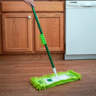 Libman Commercial Microfiber Fingers Dust Mop, Yellow & Green, 6/Carton (195)