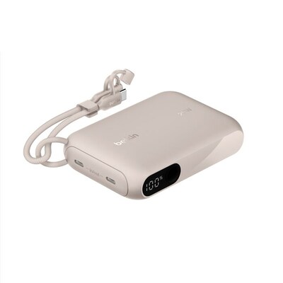 Belkin BoostCharge Power Bank, 20W, Sand (BPB027FQSD)