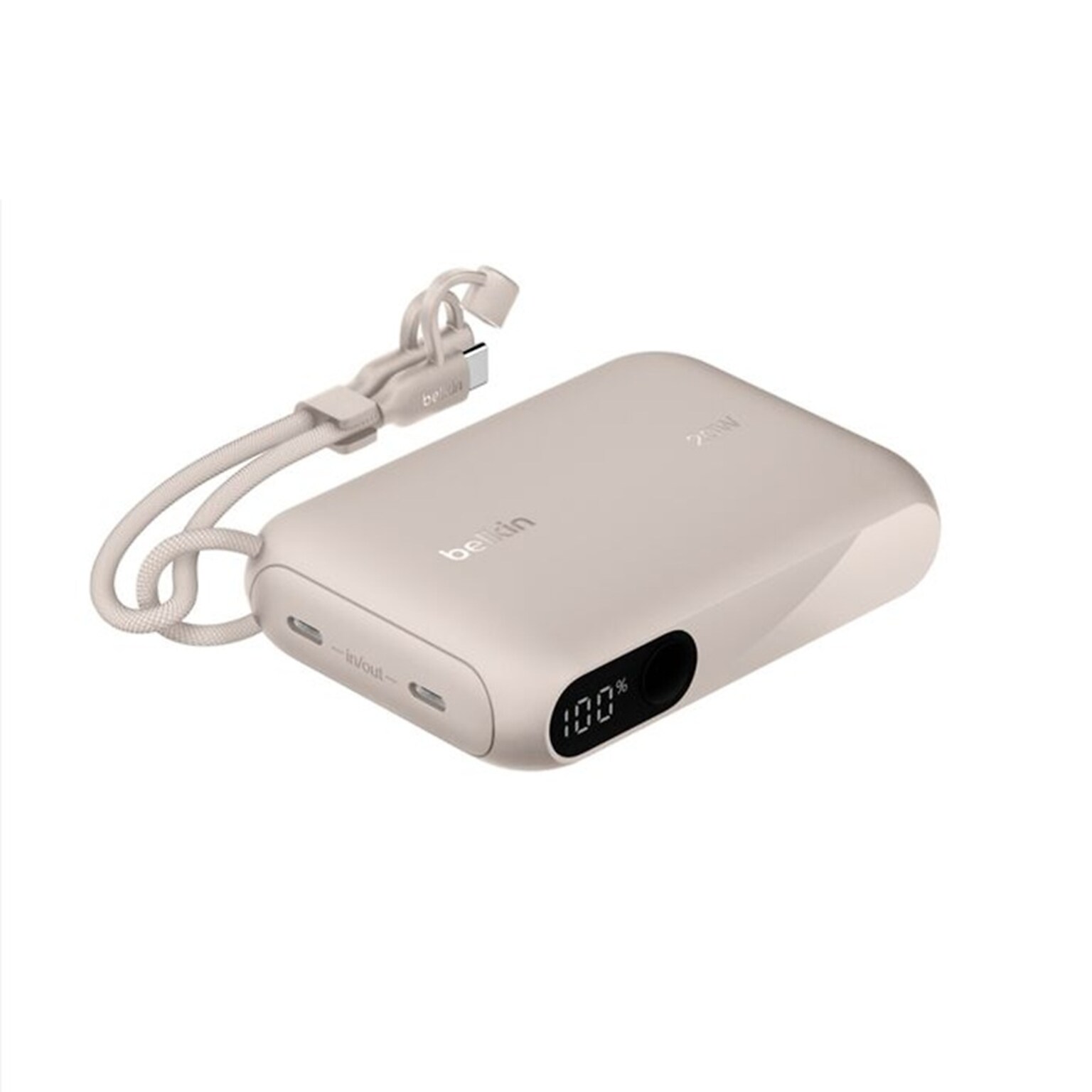 Belkin BoostCharge Power Bank, 20W, Sand (BPB027FQSD)