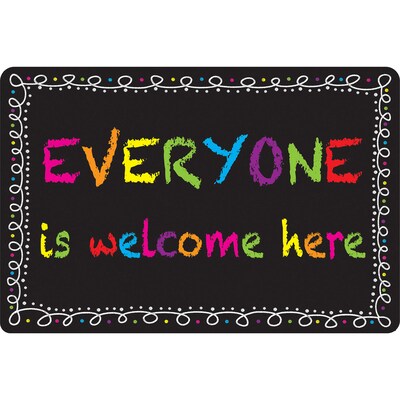 Ashley Smart Poly Computer Mouse Pad, 8 x 10, Everyone is Welcome Here, Chalk Loop, 6/Pack (ASH12508-6)
