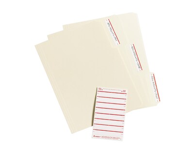 Avery Easy Peel Laser/Inkjet File Folder Labels, 2/3" x 3-7/16", White/Red, 252 Labels/Pack (5201)