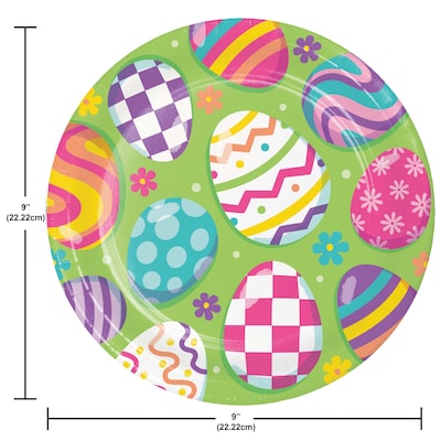 Say Hooray! Eggscellent Easter Disposable Paper Plates and Napkins Set, 48/Pack (DTC9627E2G)