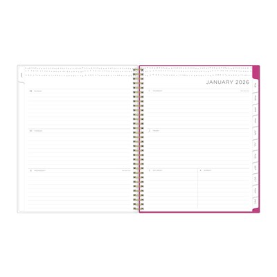 2026 Blue Sky Magenta Blooms 8.5" x 11" Weekly & Monthly Personal Planner (140945-26)