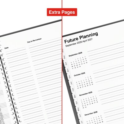 2025-2026 Staples 8" x 11" Academic Monthly Planner, Black (ST23571-25)