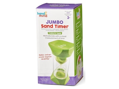 hand2mind Jumbo 2-Minute Sand Timer, Green (93067)