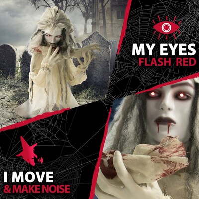 Haunted Hill Farm Animatronic Groundbreaker Haunted Bride (HHFJBRDE-1LSA)