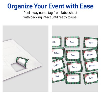 Avery Rectangle Multipurpose Labels, 2-1/3" x 3-3/8", White, 80/Pack (19479370409)