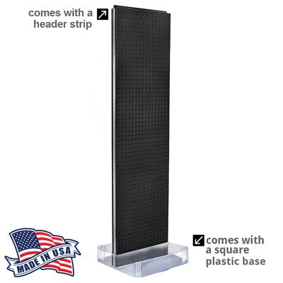 Azar Studio Base 60" x 17" Pegboard Floor Stand, Black (700770-BLK-6B50)