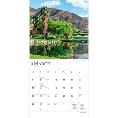 2027 BrownTrout Golf Courses 12" x 12" Monthly Wall Calendar (9798330711208)