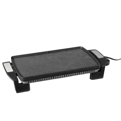 THE ROCK by Starfrit 16.5" x 9.75" Electric Reversible Griddle, Black (024427-002-0000)
