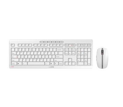 Cherry Stream Desktop Wireless Keyboard and Mouse Combo, Light Grey (JK-8502US-0)