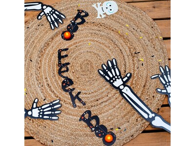 Pukka Party Boo Eeek Boo Halloween Stitched Garland, Black (PTY500)