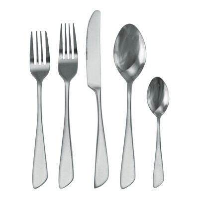 MegaChef Gibbous 937112463M Stainless Steel Flatware Set, 20 Piece (937112463M)