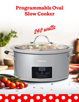 Betty Crocker 6-Qt Slow Cooker, Silver (BC-4587S)