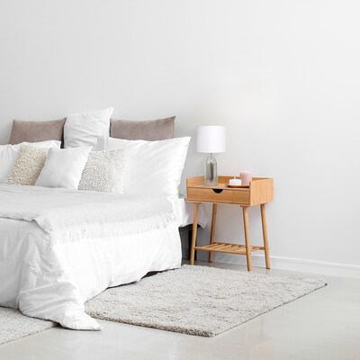 Simple Designs Whimsical Wave 23.75" LED Table Lamp, Chrome Base/White Shade (LT2124-CHR)