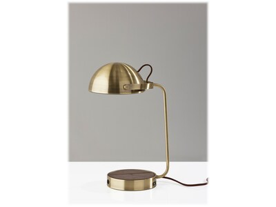Adesso Brooks Desk Lamp, 18", Antique Brass (3000-21)