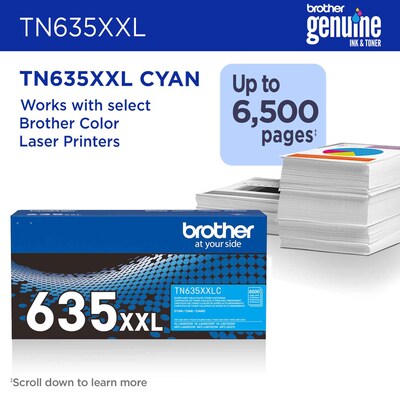 Brother TN635XXL Super High Yield Cyan Toner Cartridge (TN635XXLC)