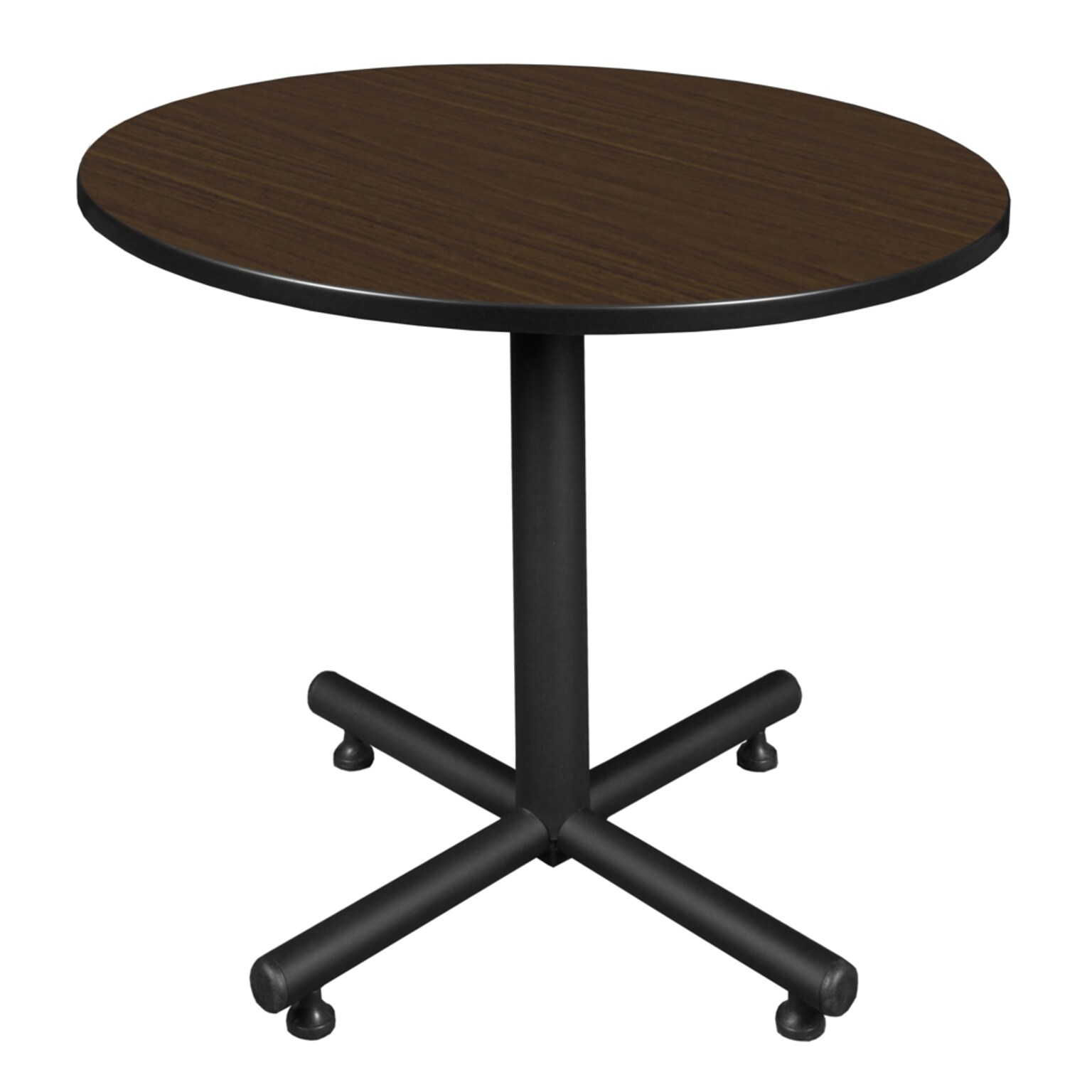 Regency Kobe 42 Round X-Base Breakroom Table, Neo Walnut (TKB42RNDNW)