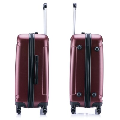InUSA Pilot 20" Hardside Suitcase, 4-Wheeled Spinner, TSA Checkpoint Friendly, Wine (IUPIL00S-WIN)