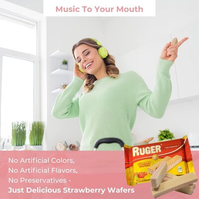 Ruger Strawberry Wafers, 2.125 oz., 12 Packs/Box (RUG00311)