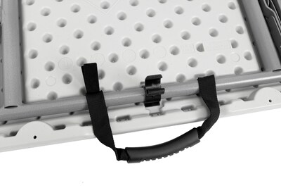 National Public Seating BFHT Series 24" x 48" Fold-In-Half Folding Table, Grey (BFHT-2448A)