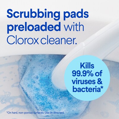 Clorox ToiletWand Disinfecting Refills, Fragrance Free, White, 20 Refills/Pack (31049)