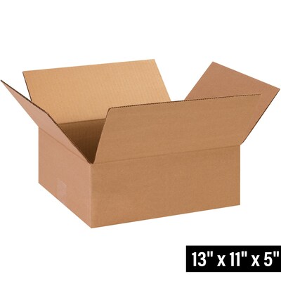 13 x 11 x 5 Shipping Boxes, 32 ECT, 25/Bundle (13115)