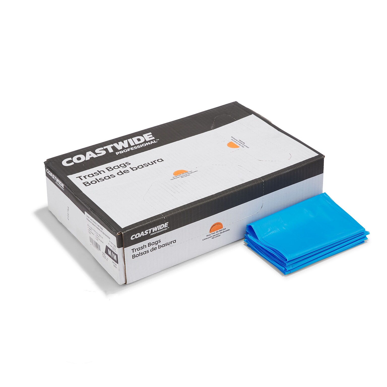 Coastwide Professional™ 30 Gallon Biohazard Bags, Low Density, 1.3 Mil, Blue, 200 Bags/Box (CW57396)
