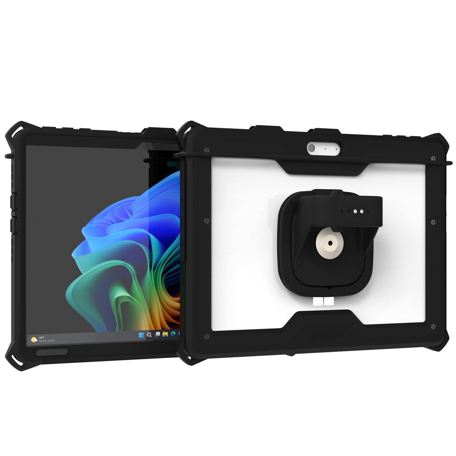 The Joy Factory aXtion Go MP Transparent 13 Rugged Case for Surface Pro 11th Edition, Pro 10, and Pro 9, Black (CWM344MP)