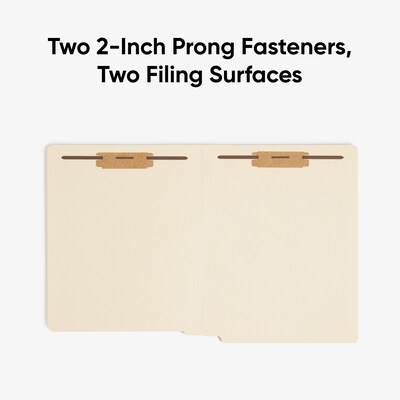 Smead Shelf-Master End Tab File Folder, Straight Cut, Letter Size, Assorted, 250/Box (34125)