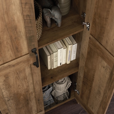 Sauder Select 72"H Storage Cabinet with 3 Shelves, Rural Pine (427958)