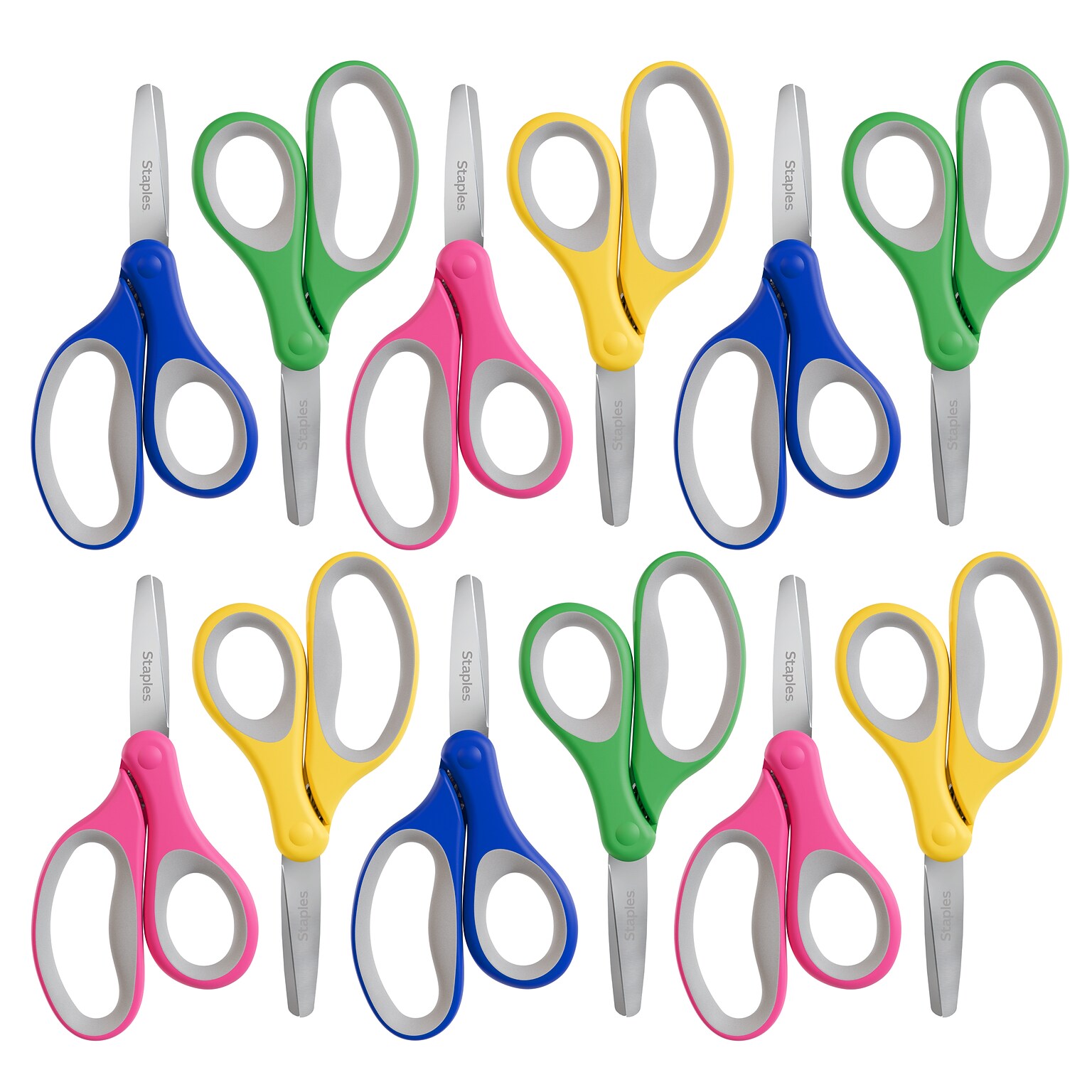Staples 5-Inch Kids Blunt Tip Scissors, Straight Handle, Right & Left Handed – School Scissors