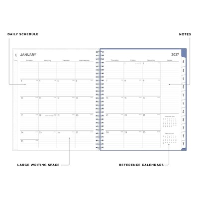 2027 Blue Sky Lindley 8 x 10 Calendar Year Monthly Planner, Plastic Cover (101582-27)