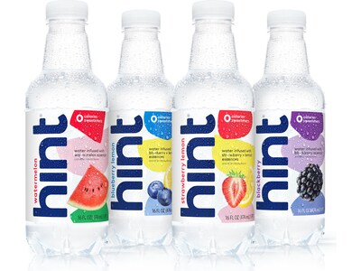 Hint White Variety Pack Purified Water, 16 oz., 12 Bottles/Carton (00349)