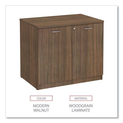 Alera Valencia Series Storage Cabinet, 34.3" x 22.78" x 29.5", Modern Walnut (ALEVA613622WA)