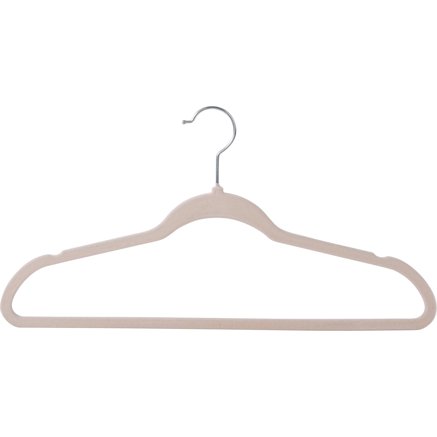 Honey-Can-Do Metal Slim-Profile Nonslip Velvet Hanger, Ivory, 25/Pack (HNG-08596)