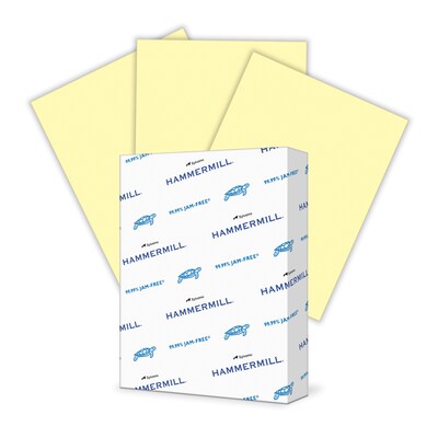 Hammermill Colors Multipurpose Paper, 24 lbs., 8.5" x 11", Canary, 500 Sheets/Ream (104307)