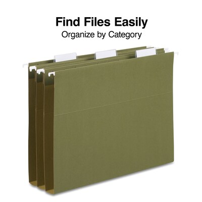 Staples® Hanging File Folder Tabs, Clear, 25/Pack (ST117796-CC)