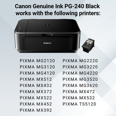 Canon PG-240 Black Standard Yield Ink Cartridge (5207B001)