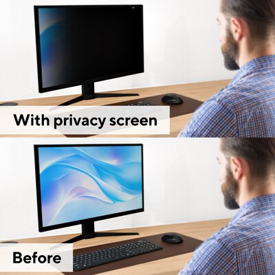 Staples TECH Anti-Glare Privacy Filter for 24" Widescreen Monitor (16:10) (ST62137-CC)