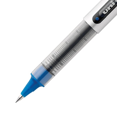 uniball Vision Rollerball Pens, Fine Point, 0.7mm, Blue Ink (60134)