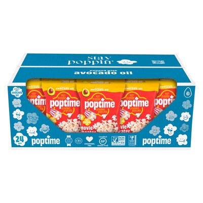 Poptime Avo Movie Theater Butter Popcorn, 1 oz., 24/Pack (220-02883)