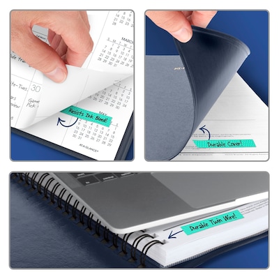 2027 AT-A-GLANCE 9" x 11" Monthly Planner, Faux Leather Cover, Navy (70-260-20-27)