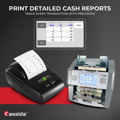 Cassida Universal Cash Handling Printer, Black (KP-1)