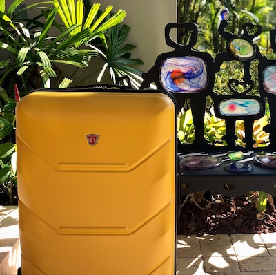 DUKAP Zonix 26" Hardside Suitcase, 4-Wheeled Spinner, TSA Checkpoint Friendly, Mustard (DKZON00M-MUS)