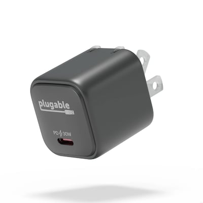 Plugable 30W GaN USB C Charger Block, Black (PS-30C1B)